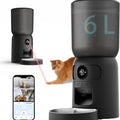 Smart Pet Feeder 6L with Dual Camera App Control WiFi Voice and Motion Tracking